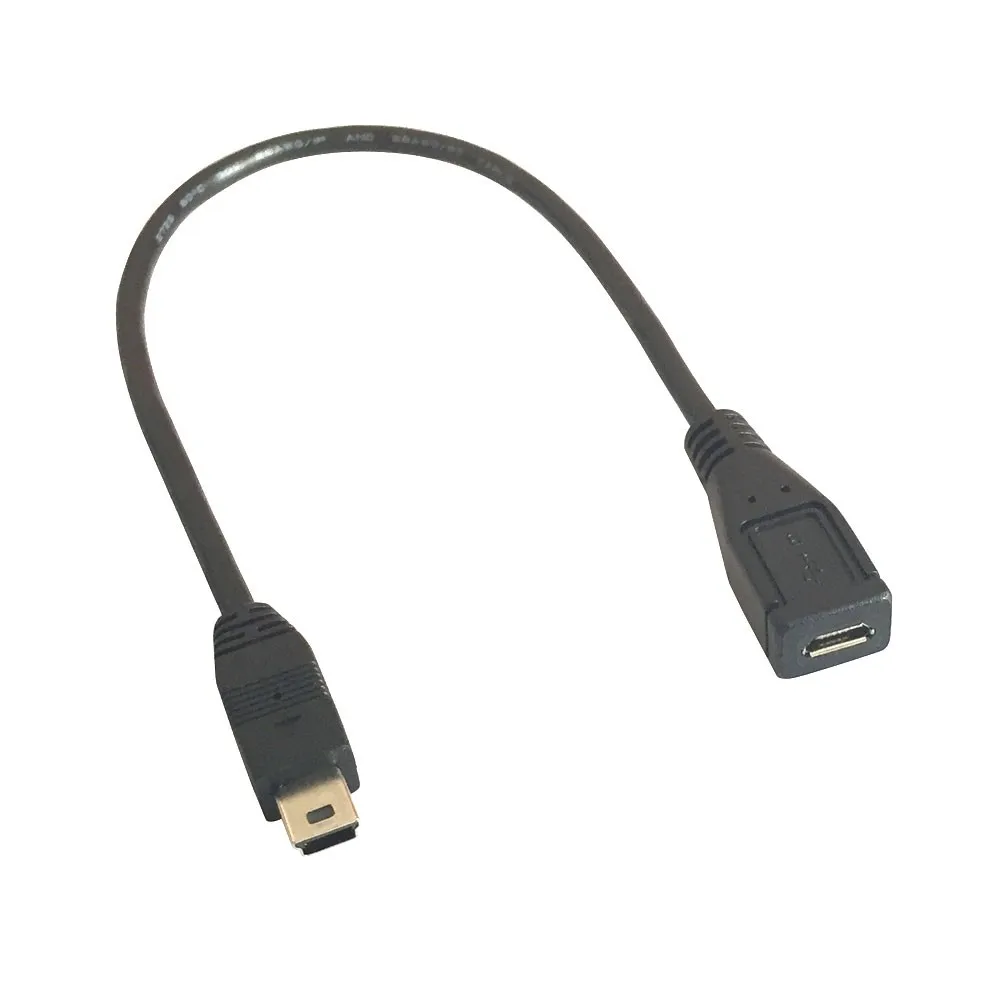 5 шт./лот Micro usb Женский к Mini Мужской адаптер кабель USB T порт Кабель для передачи