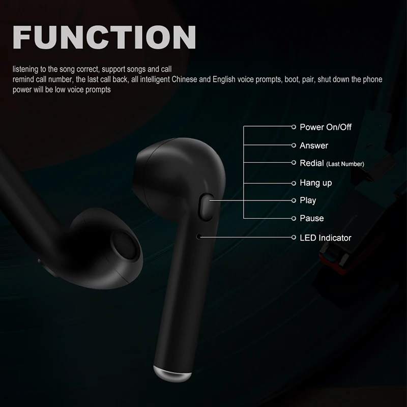 Новое поступление i7s TWS красочные беспроводные стерео Bluetooth наушники фантазия