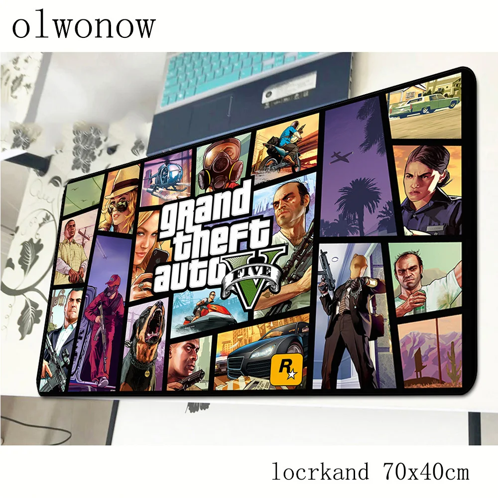 Коврик для мыши gta 70x40 см подставка под запястье лучший игровой коврик большой