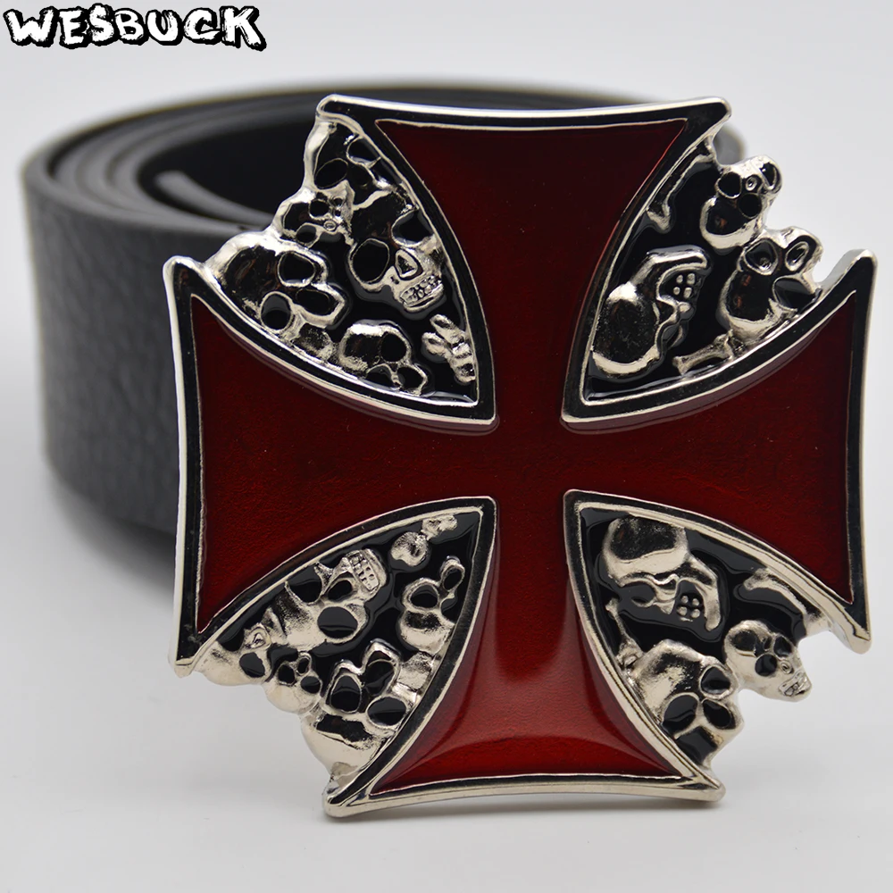 WesBuck бренд пересечения металлические пряжки ремня для человек Для Женщин Western