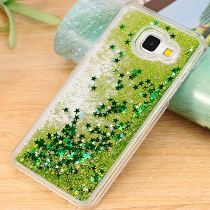 Для samsung Galaxy S9 плюс Чехол динамическая жидкость с блестящими звездочками