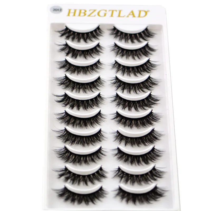 Натуральные Искусственные норковые ресницы HBZGTLAD для длинного макияжа 3d