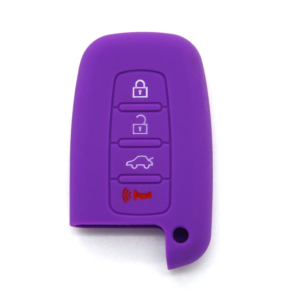Fashion Silicone Auto key Case Shell Colorful 4 buttons Remote Control Cover rubber Car Styling Fit For Hyundai ix35 Sonata | Автомобили и