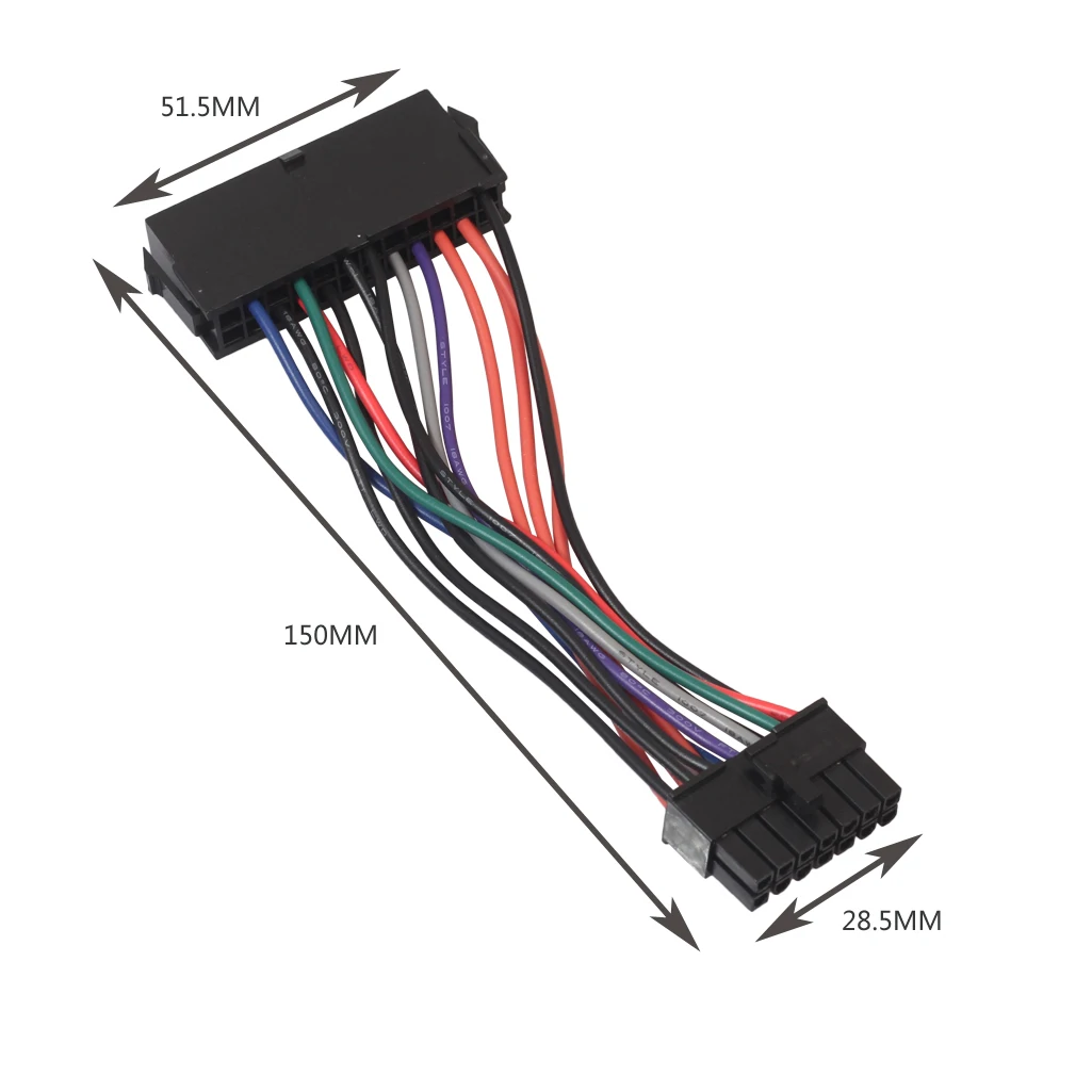 REXLIS15cm Питание кабель 18AWG провод ATX 24 pin до 14 Кабель-адаптер для lenovo IBM Dell Q77 B75 a75 Q75