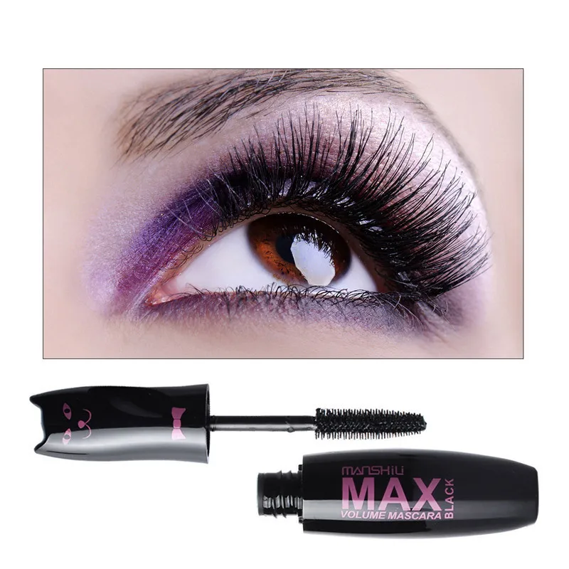 Cute Cat Max Volume Waterproof Natural Black Mascara Cosmetic Length Extension Curling Thick Eyelash |