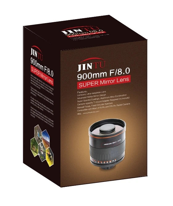 Зеркальный объектив JINTU Super 900 мм f/8 с кожаным чехлом для Fuji film X внешняя