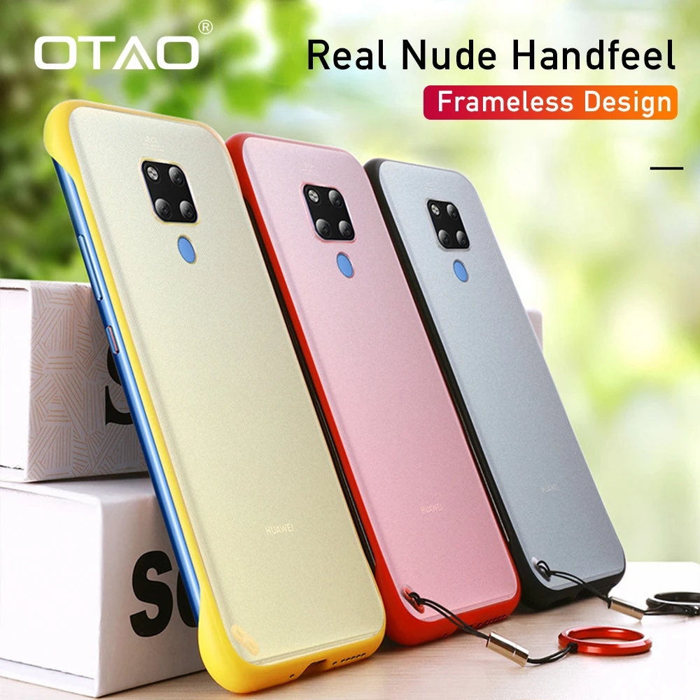 OTAO ультра тонкий Безрамное кольцо чехол для Huawei Mate 20 10 Pro P20 P30 Прозрачный Жесткий