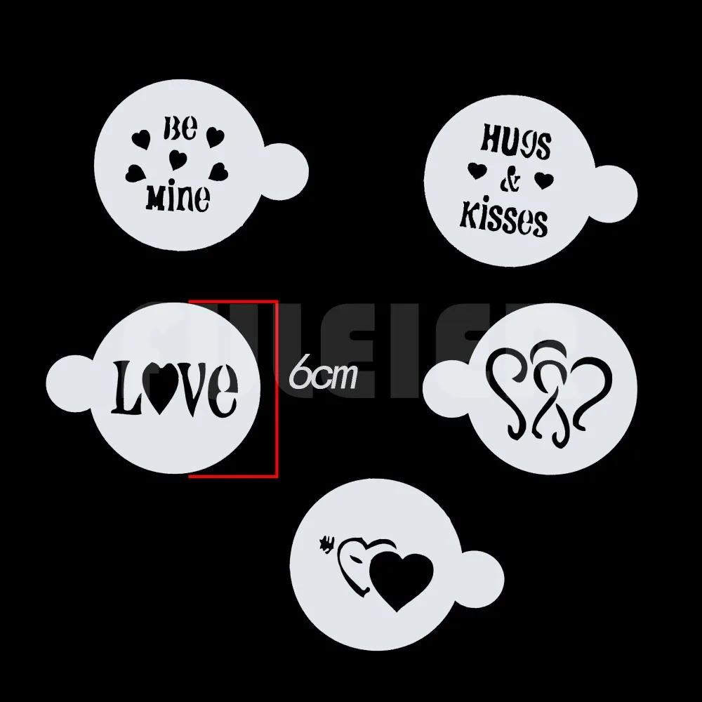 Трафарет для торта 5 шт./компл. трафарет украшения пластиковые шаблоны дизайн с