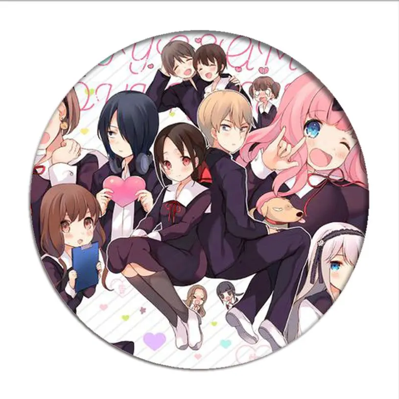 Брошь Kaguya sama с надписью Love is War| |