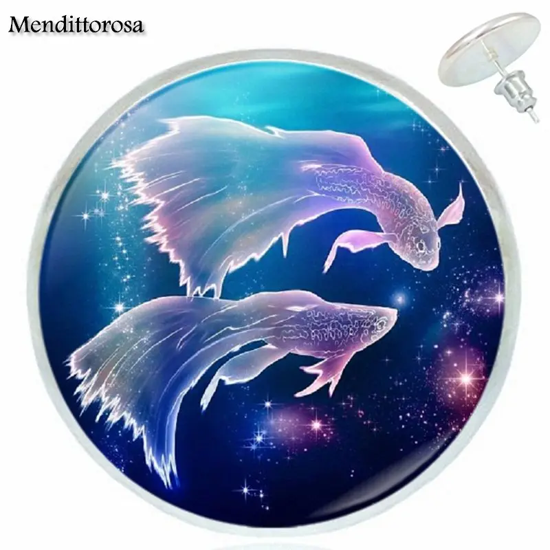 Для детей стеклянный кабошон бронзовый/Серебряный/Золотой зажим серьги гвоздики