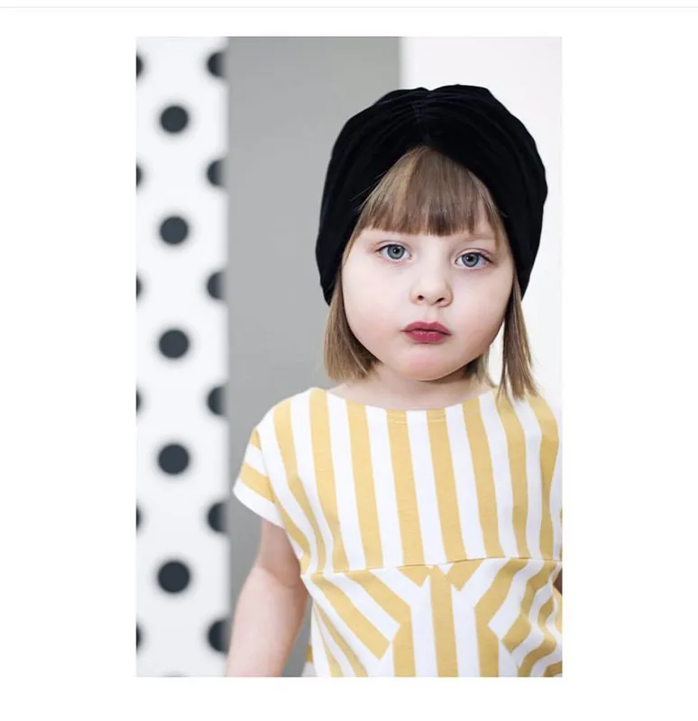 Hat Baby Turban For Girls Kid Velvet Bow Cap Muts/Bow Children Hats Autumn Winter Boy Toddler Fashion 2018 | Детская одежда и