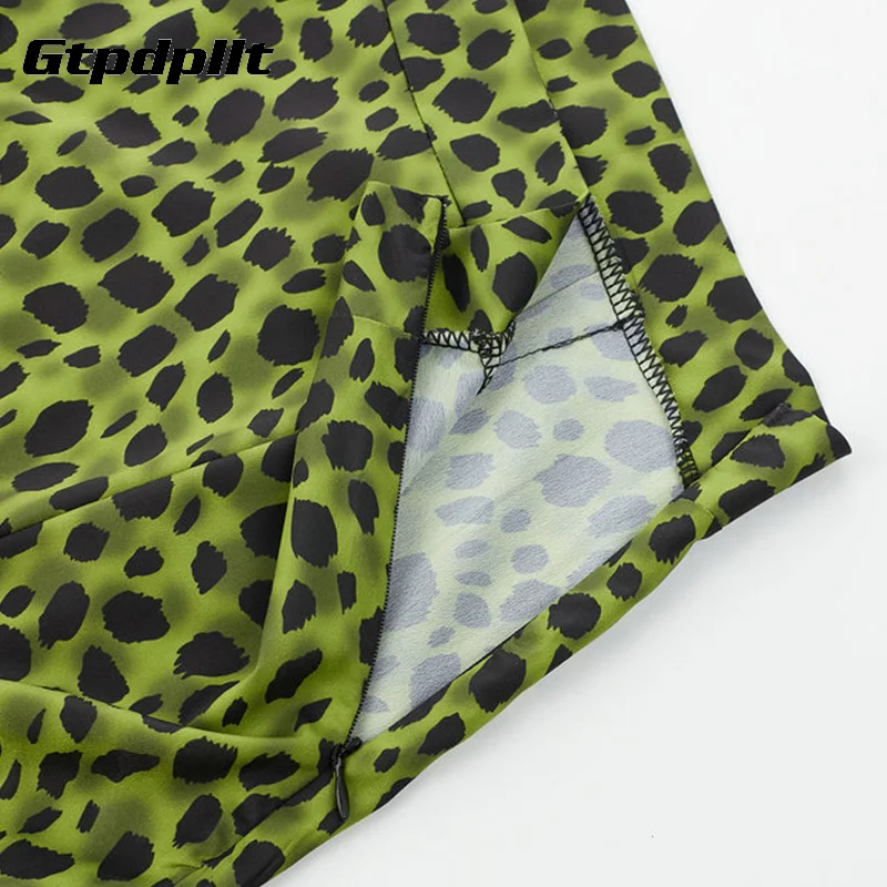 

Gtpdpllt Summer Bohemian Skirt Asymmetrical leopard Skirt Empire Beach skirts womens plus size Sexy Long Christmas Women skirt
