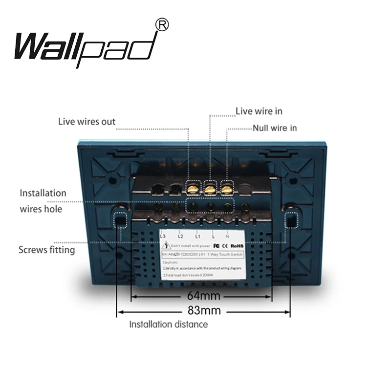 Сенсорный выключатель Wallpad настенный переключатель с Wi Fi 1 клавиша канал