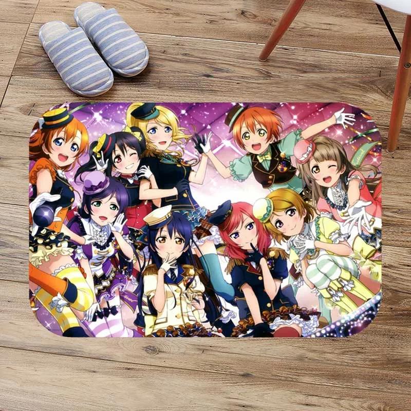Коврики для ванной Love Live! Школьный нескользящий коврик комнаты Idol Project замшевый