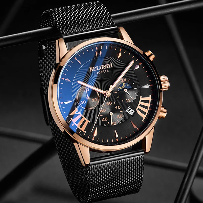 Мужские спортивные наручные часы 2020 мужские роскошные Брендовые деловые