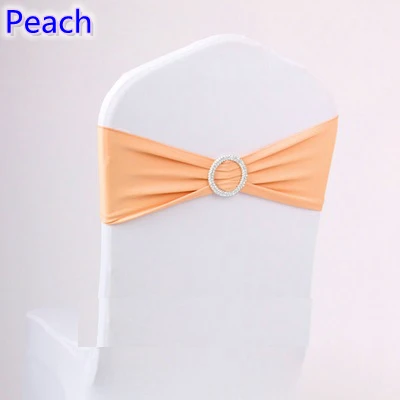 Персиковый цвет на искусственном поясе с круглыми пряжками для чехлов стульев