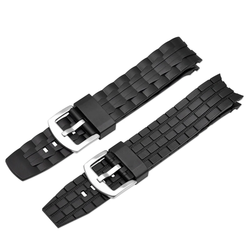 Watch Band Strap Pin Buckled PU Leather Wristwatch Bands Replacement Accessories For Casio Edifice Series EF-550/EF-523