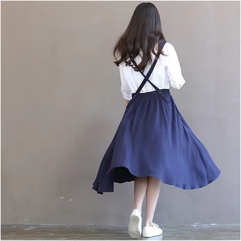 Винтаж литературы до колен большие качели юбка на отстёгивающихся бретелях