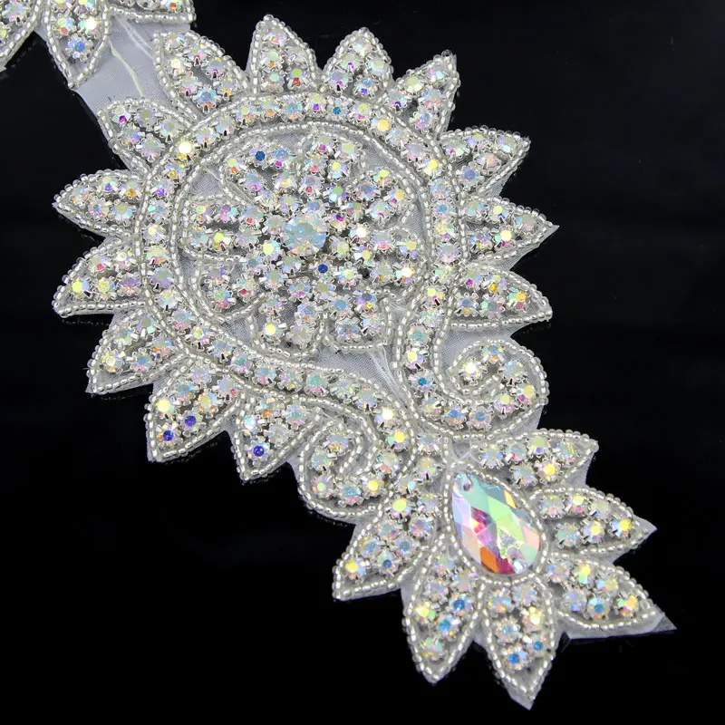 1 ярд Горячая фиксация горный хрусталь для отделки аппликации DIY ремесло