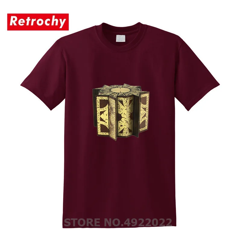Забавная футболка Geek Hellraiser Puzzlebox Мужская хлопковая с коротким рукавом низкая