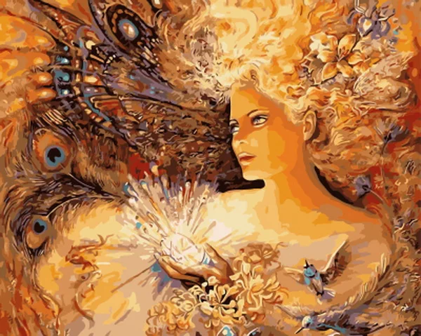 

Безрамная картина маслом по номерам Настенный декор diy живопись на холсте для домашнего декора 4050 Павлин леди