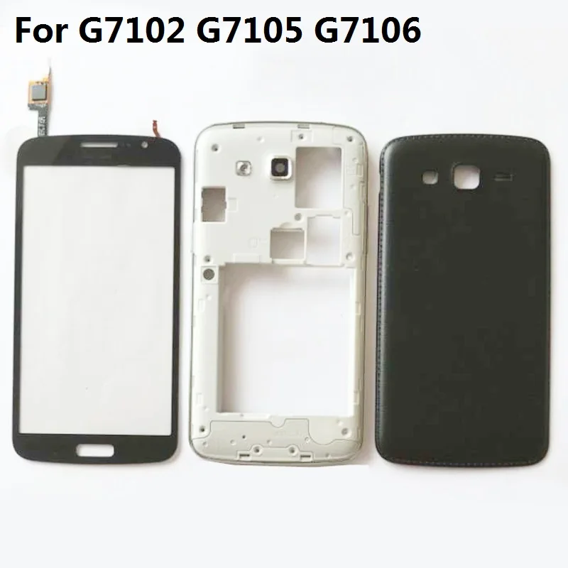 Для Samsung Galaxy Grand 2 II Duos G7102 G7105 G7106 Корпус Передняя рамка Шасси + крышка батареи