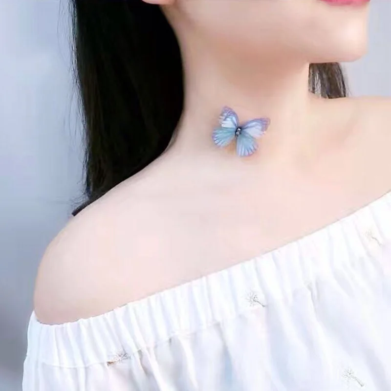 Женское Ожерелье чокер из прозрачной невидимой лески|Колье| |