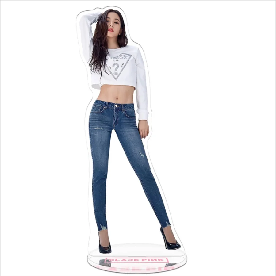 JISOO A Kpop Blackpink акриловая фигурка стэнди кукла Лиза Роза Дженни стоячий стол Декор 22 см - Цвет: JISOO A