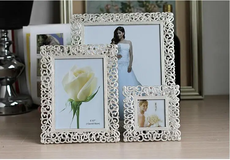 

fashion 6inch/7inch silve picture frame metal frames for pictures photo frames baby frame for baby picutes XC026