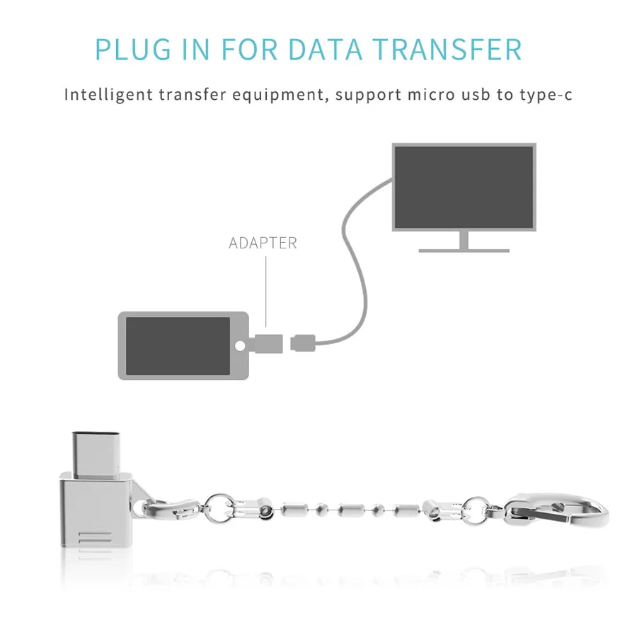Металлический адаптер Robotsky USB Type C с Micro на 3 1 OTG конвертер для Xiaomi 4C Mi5 Samsung S8 Huawei P9 LG