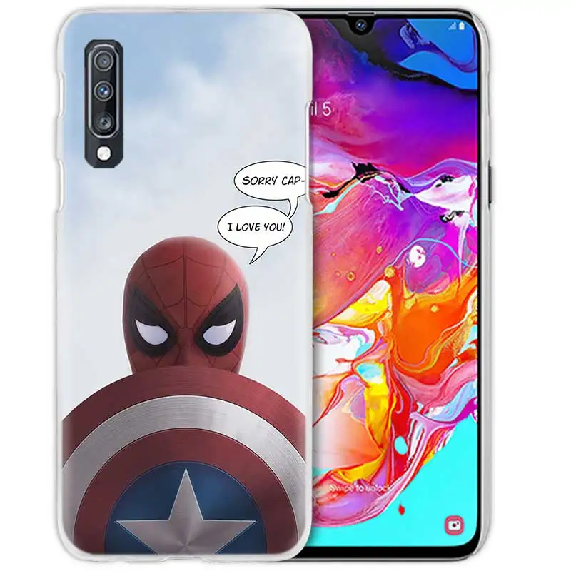 10 Фильма «Дэдпул»; рубашки с изображением Человека-паука чехол для samsung Galaxy A50 A70 A80 A20e A60 A40 A30 A20 A10 A8 A6 плюс A9 A7 жесткий чехол для телефона из поликарбоната с Coque - Цвет: 10