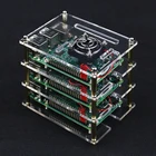Прозрачный акриловый чехол для Raspberry Pi 4 Model B, 3 слоя + Охлаждающие вентиляторы для Raspberry Pi 43B +3