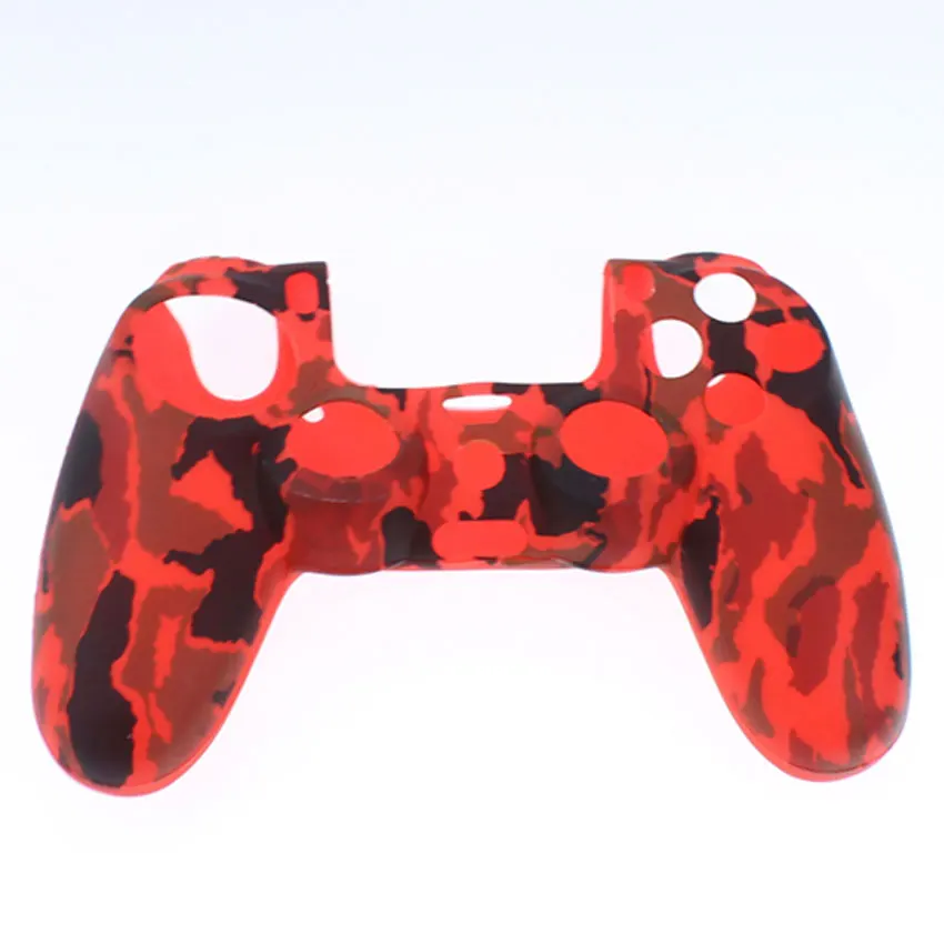 H Юси камуфляж резиновый гель силиконовый чехол для sony playstation Dualshock 4 PS4 DS4 Pro тонкий контроллер - Цвет: H