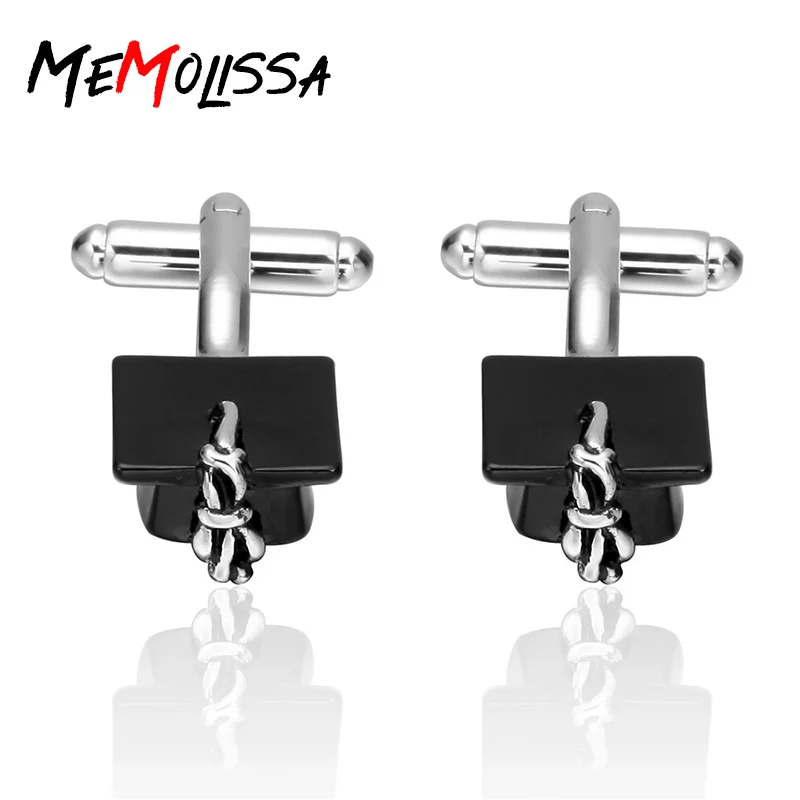 

Memolissa ювелирные изделия Забавный подарок тренчера кепка дизайн запонки для мужчин черная градусная Кепка уникальная Личная рубашка Запонк...