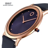 ibso 7 6mm ultra thin women watches 2018 fashion waterproof quartz watch women luxury genuine leather strap montre femme