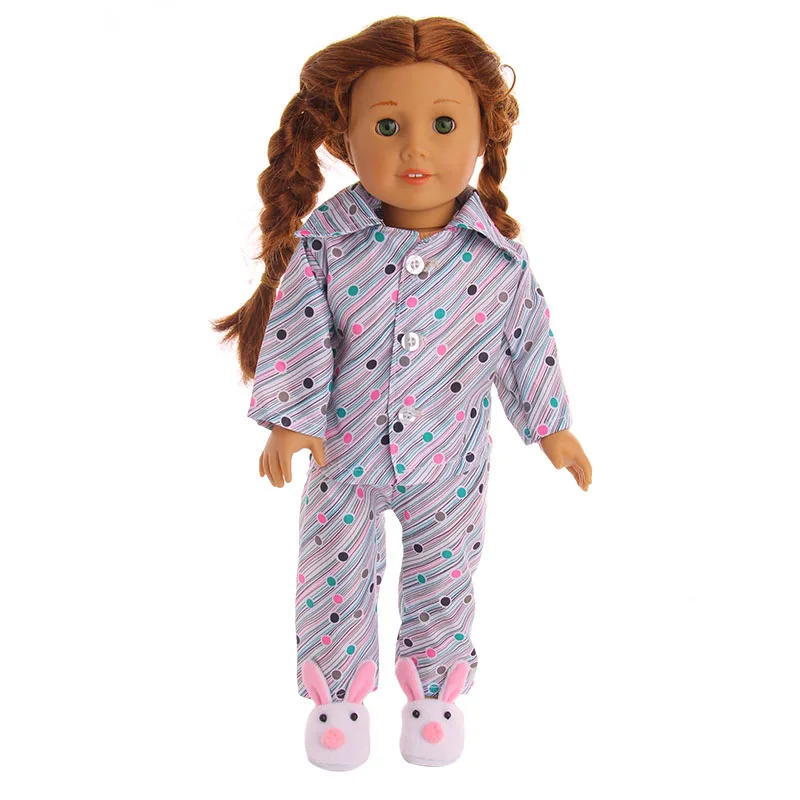 LUCKDOLL10Sets различных моделей пижамы подходят для 18 дюймов американский 43 см Детская