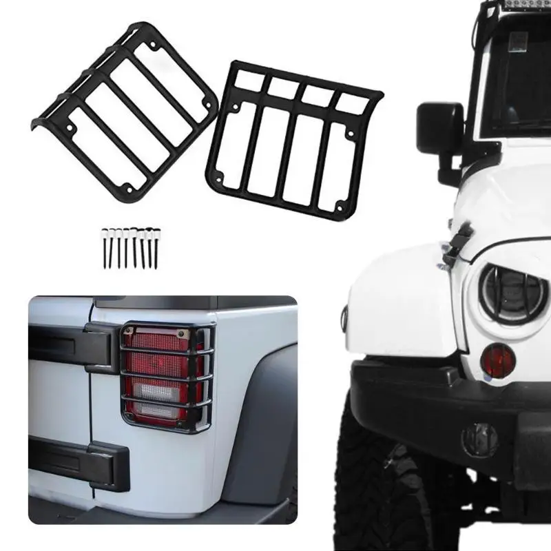 Металлический задний фонарь охранники чехлы для 2007 17 Jeep Wrangler JK JKU задние лампы