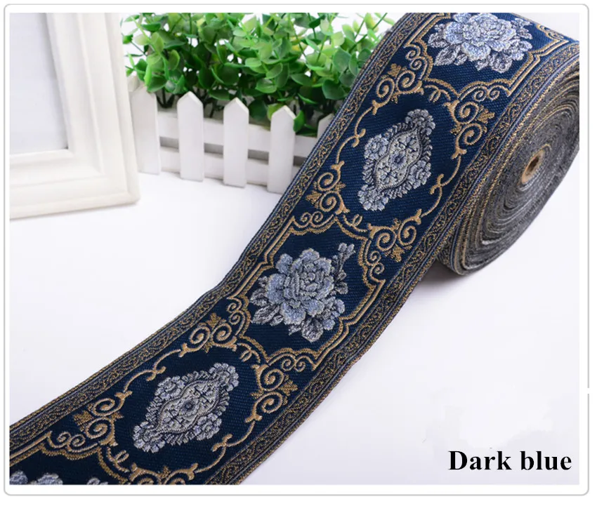 QGVLish 25M/lot 9cm Wide Jacqurd Lace Ribbon Belt Curtain Lace Trim Webbing DIY Sewing Valance Sofa Garments Curtain Accessories
