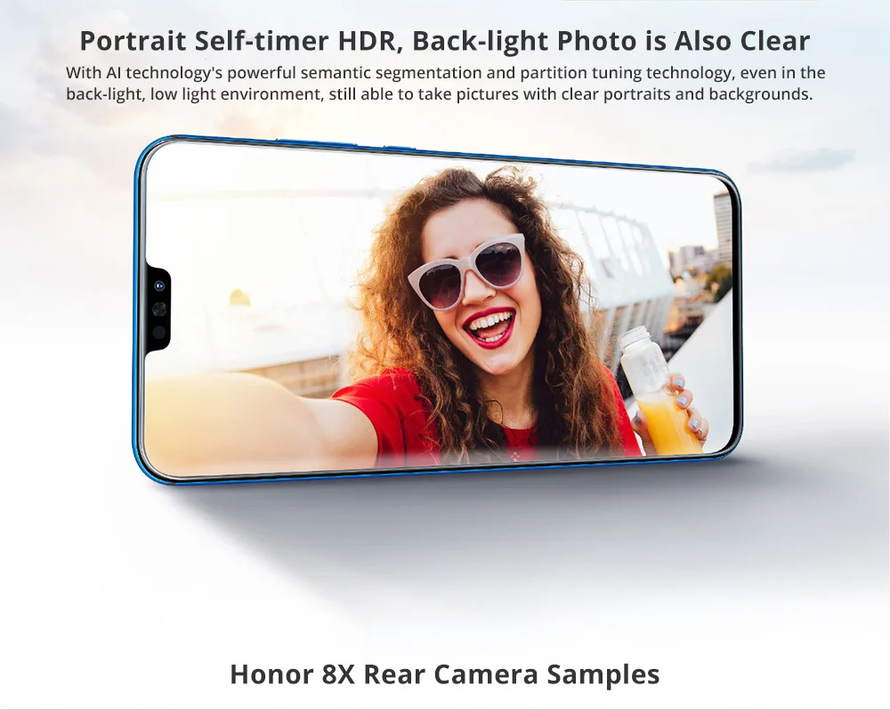 Honor 8X global rom смартфон 6,5 ''полный экран OTA обновление Android 8,1 Восьмиядерный отпечаток пальца