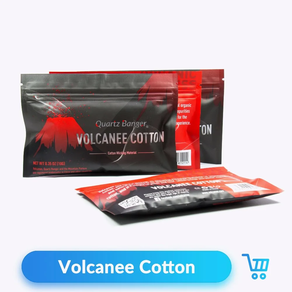 Volcanee 5 мешков/10 мешков RDA хлопок Vape Полосатый Для RTA RDTA бак атомайзер электронная