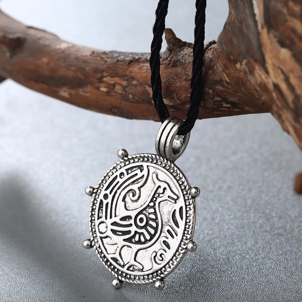 QIMING Ethnic Women's Necklace fashion Lucky Bird Religious Viking Jewelry Pagan Peace Slavic Amulets Animal Statement | Украшения и