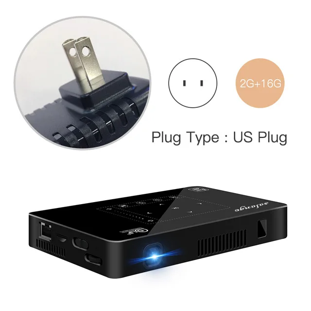 SLGP10US Salange P10 мини-проектор для мобильного телефона СВЕТОДИОДНЫЕ мобильный Projetor Android WI-FI Bluetooth 8000 mAH Батарея HDMI в Портативный проектор - Цвет: SLGP10US