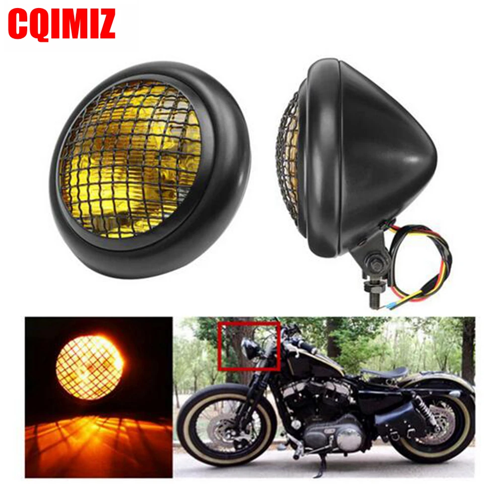 7 дюймовый мотоциклетный настраиваемый черный ретро решетчатый гриль для старой