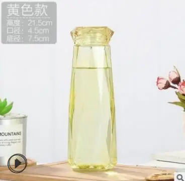 Хрустальная бутылка для воды, креативные бутылки, чашка, бутылка с драгоценными камнями, дорожная бутылка, прозрачная стеклянная бутылка для сока воды для женщин