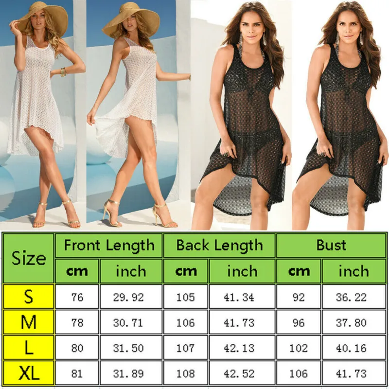 Для женщин Летние Элегантные открытые Плавание Cover Up Женский сетчатый прозрачный
