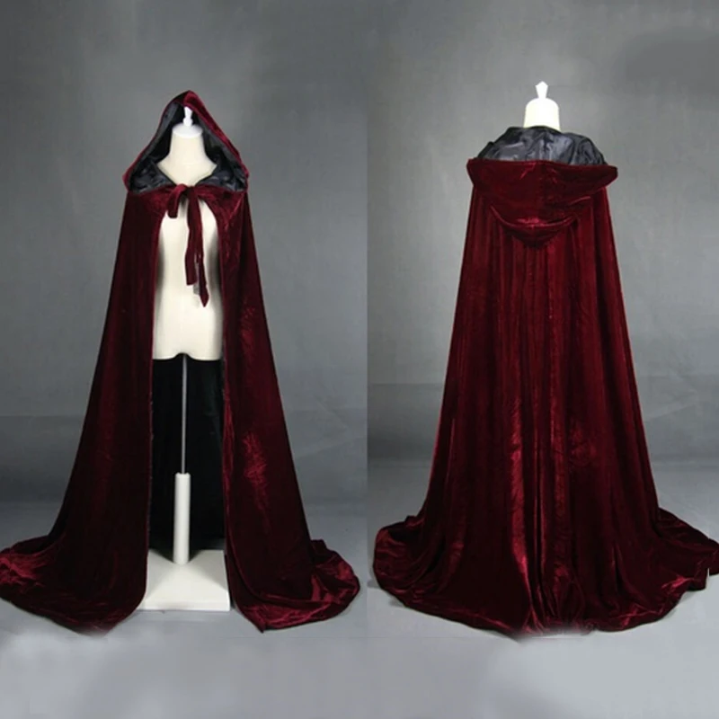 Унисекс Мантия с капюшоном плащ пальто Wicca халат средневековый Плащ шаль