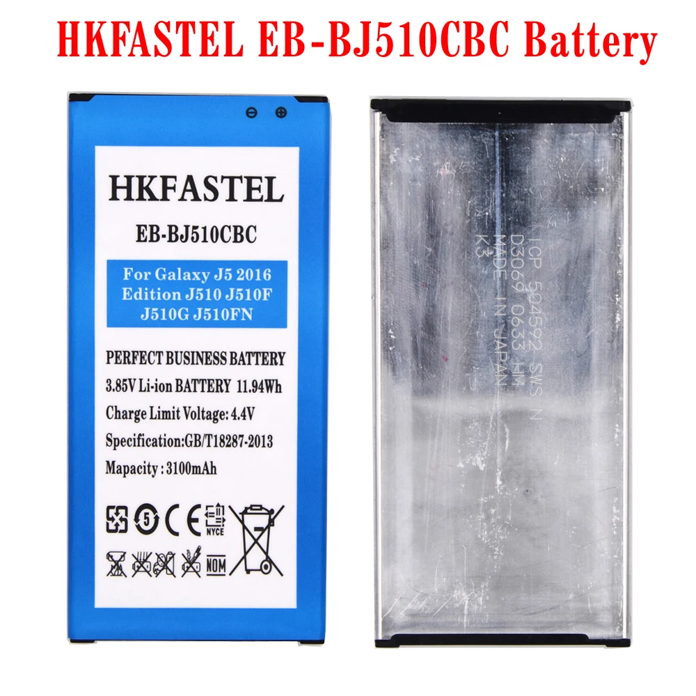 Hkfatel EB BJ510CBC Оригинальный аккумулятор для мобильного телефона samsung Galaxy J5 2016 Edition J510