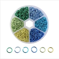 aluminum wire open jump rings loops split rings diy jewelry findings mixed color 6mmx0 8mm about 180pcscolor 1080pcsbox z819
