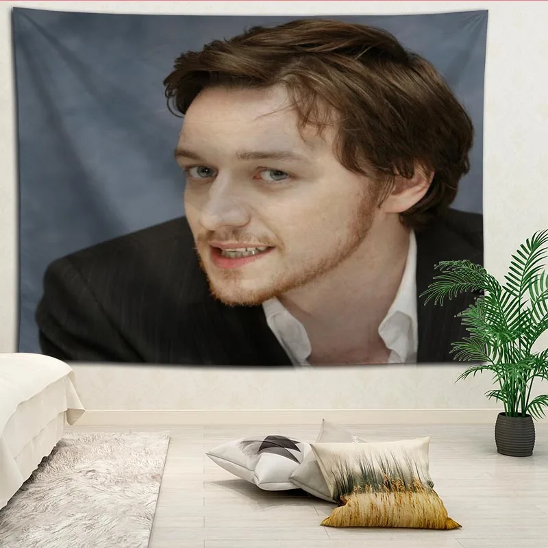 

Гобелены James McAvoy, подвесной тканевый фон, настенное покрытие для спальни, обновление кровати, украшение, гобелен с пользовательским логотип...