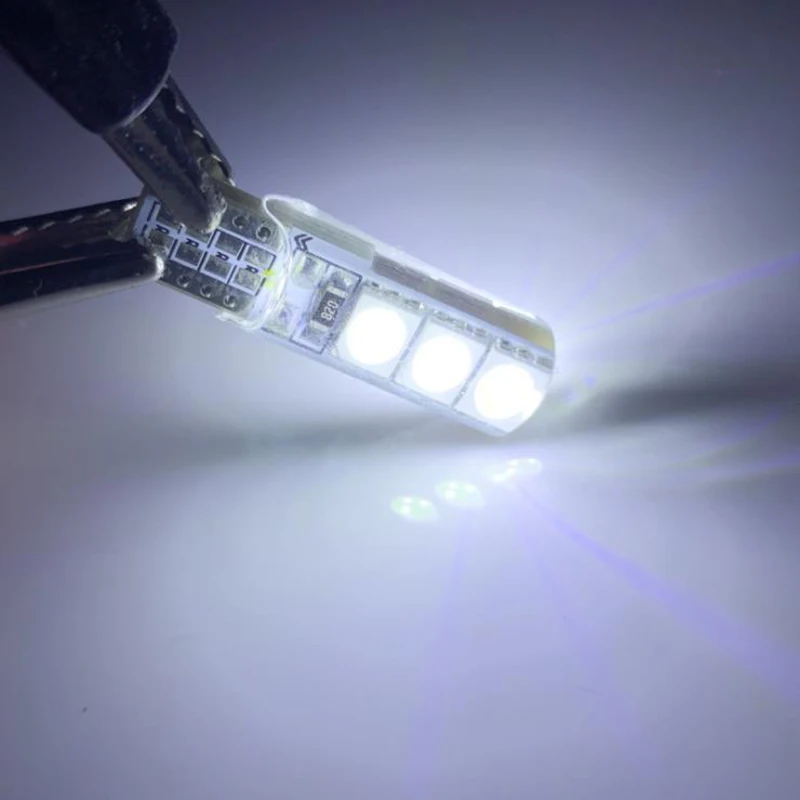2 шт. силиконовые лампы 5050 6SMD T10 W5W/194 | Автомобили и мотоциклы